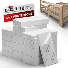 X-Protector Headboard Stoppers for Wall - 18 Pcs, Big Size Pack, White - Premium Foam Wall Protector from Furniture - Ideal Furniture Bumpers to Protect Walls from Damage - Bed Stoppers for Headboard!
