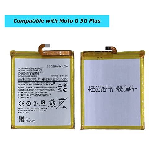 Vvsialeek LZ50 Replacement Battery Compatible with Motorola Moto G 5G Plus One 5G XT2075 XT2075-2 XT2075-3 G100 XT2125 with Toolkit