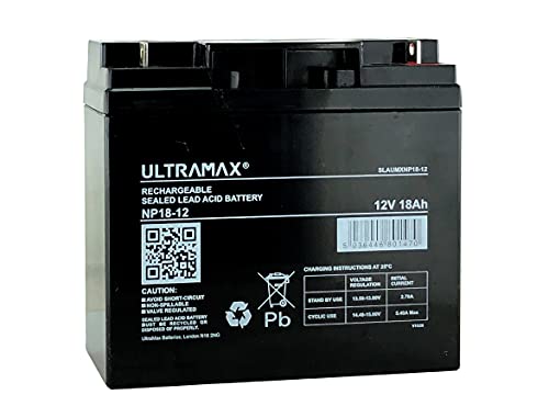 Ultramax NP18-12, 12V 18AH (as 17Ah & 20Ah) SEALED LEAD RECHARGEABLE UPS BATTERY