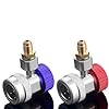 JNNJ 2PCS AC R134A Quick Connectors, R134A AC Car Air Conditioner Adaptor Couplers Quick Connectors High Low Pressure, Suitable for Mother Taste Connections on Most Refrigerant Distribution Hoses #3