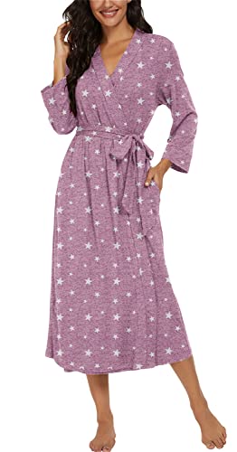 Image of VINTATRE Robes for Women Long Knit Bathrobe XS-4XL