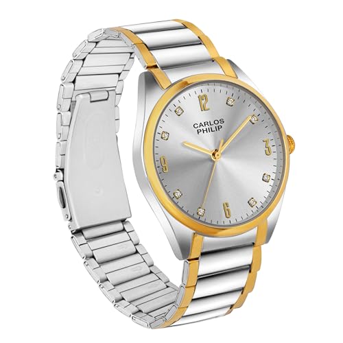 Image of Carlos Philip Axis Series Luxury Analog Watch for Men | Stainless Steel Strap | Japanese Miyota Movement | Stylish Water-Resistant Classic Timepiece