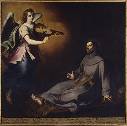 Affiches et gravures Saint d'Assise Murillo peinture moderne toile salon 60x90cm