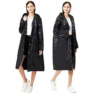 Bosdontek 2 stuks regenponcho, uniseks, EVA-regenjas, festival, herbruikbare regenponcho voor heren, regenjas voor dames, waterdichte regencape voor dames, regenponcho voor festival, concert, wandelen