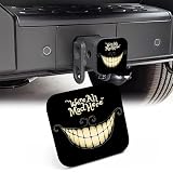 NITAHHHY Trailer Hitch Cover,Halloween Black Scary Smile 2 Inch Hitch Plug Covers Hitch Cover Tube Rubber Towing, Square Receiver Plug Cap for Cars Suvs Trucks