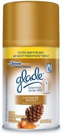 Glade Automatic Spray Refill, Cashmere Woods, 6.2 Oz (Pack of 6)