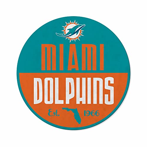 Rico Industries NFL Football Miami Dolphins Classic Shape Cut Pennant - Home and Living Room Décor - Soft Felt EZ to Hang