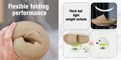 Athlefit Pillow Slippers Shower Shoes Slippers Cloud Feel Bathroom Sandals Soft Cushioneded Extra Thick Massage Pool Gym Cloud Slippers For Women Men #TOP4