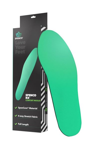 Spenco RX Comfort Insoles – Full-Length Lightweight Cushioning with Shock Absorption | Odor Control and Blister Prevention | Fits in Shoes and Boots, Customizable Fit- UK Größe 7-8