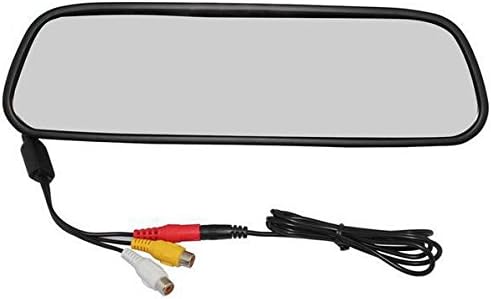 Tolako 4.3 inch Auto Adjustable 2 Channel Input Car Vehicle Rear view Mirror Monitor for DVD/VCR/Car Reverse Camera (4.3 inch)