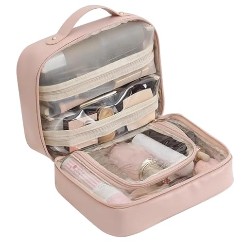 Borsa da toilette per cosmetici per per il trucco - Custodia porta articoli da portatile multiscomparto organizer da viaggio di grande capacità custodia per