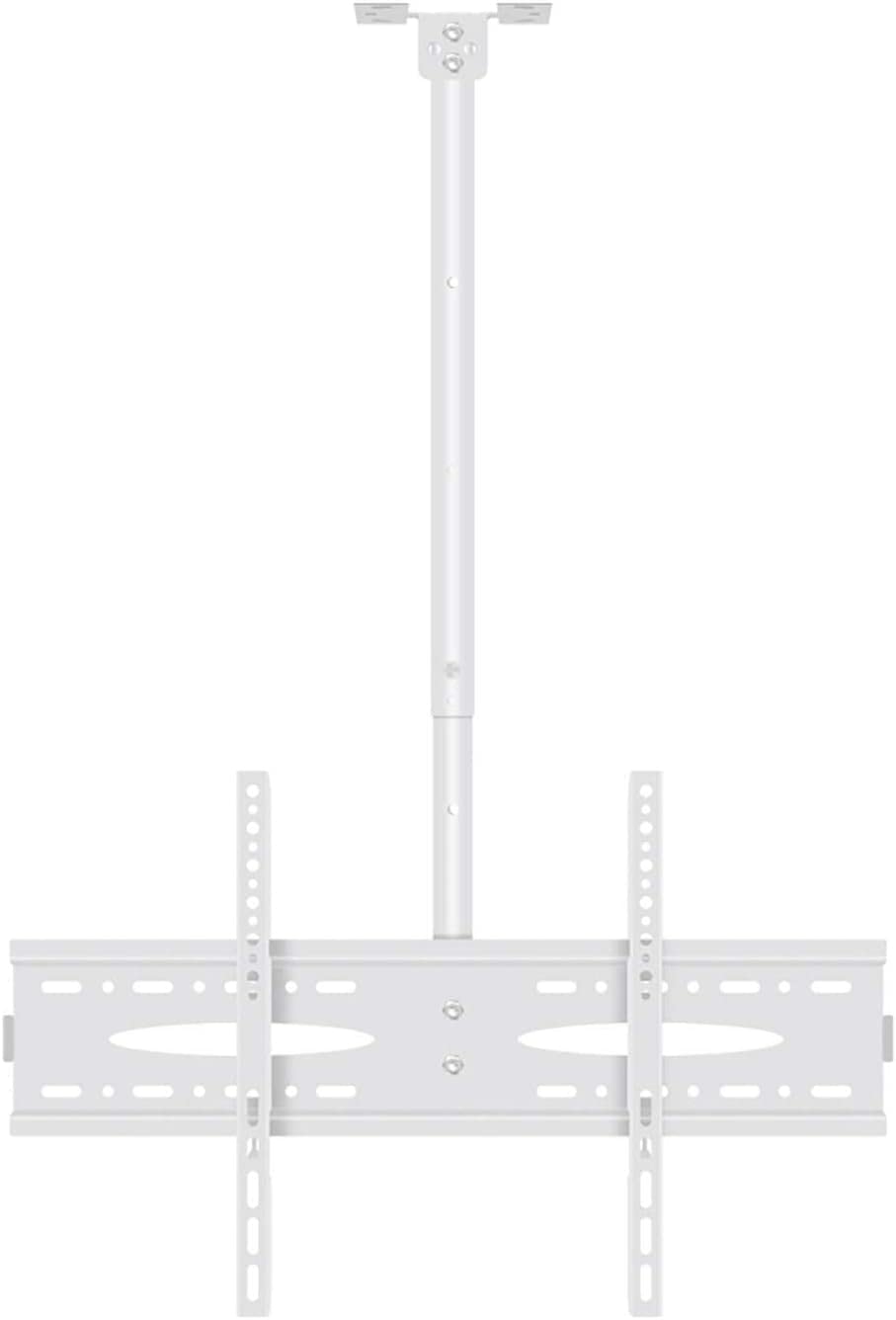 Support TV de plafond blanc réglable pour transformer votre chambre ou salon épuré