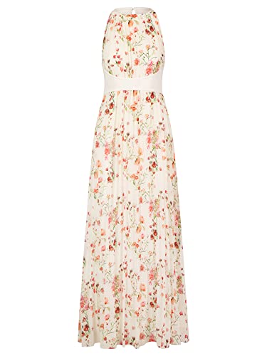 ApartFashion Damen Chiffonkleid Kleid, Creme-mehrfarbig, 44 EU