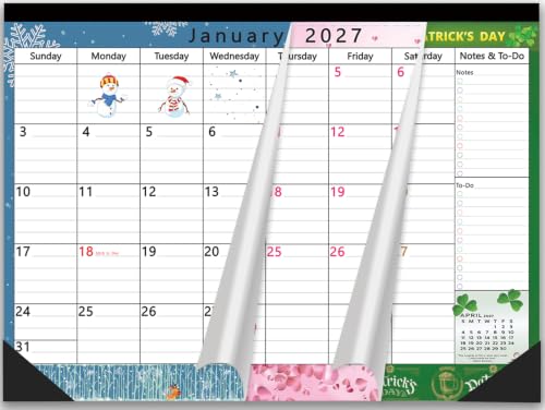 Magnetic Calendar 2027-2028 for Fridge, 17x12 Inches, Large, Schedule Planner Refrigerator, Monthly, January 2027- December 2028, 24 Months
