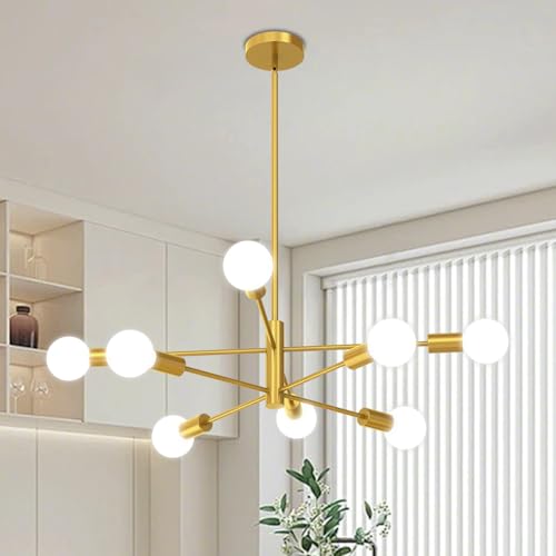 Duo Lu Tong Modern Chandelier Ceiling Light Fixture, 53InchH Sputnik