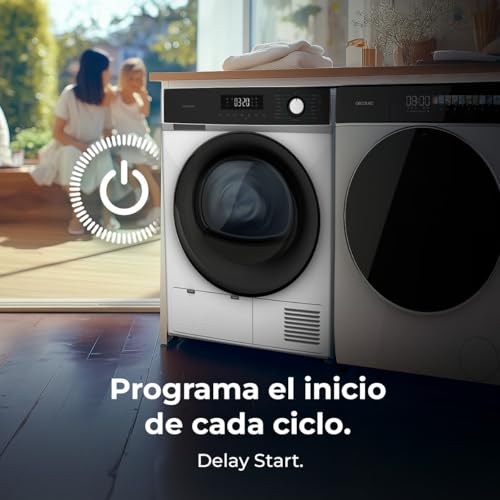 Miniatura 10 de Cecotec Secadora De Ropa 8kg Bomba De Calor Bolero Dresscode Dry 8330. Clase Equivalente A , 15 Programas Y Funciones Como Secado Automático, Planchado Fácil, Tambor Giro Bidireccional, Blanco