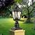 XANGQAN Dusk to Dawn Post Lights Hardwired 120V with Pier Mount Base, Anti-Rust Outdoor Pole Lantern Light Fixture with Water Ripple Glass, Outside Black Aluminum Exterior Lamp for Patio