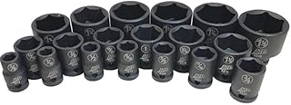 ATD Tools ATD-44219 0.5 in. Drive 6 Point SAE Standard Impact Socket Set 19 Piece