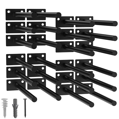 LEOPO 24-Pack 8 inch Floating Shelf Brackets, Hidden Shelf Bracket for Wood