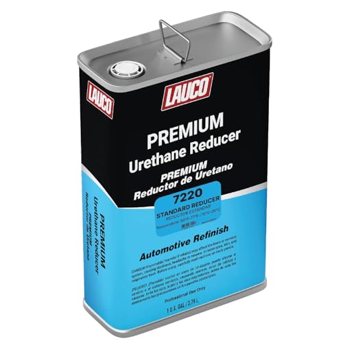 LAUCO Standard Urethane Grade Reducer (7220), 1 Gallon, 60°F - 77°F - for Automotive Paint and Industrial Paint Use - High Performance Automotive Grade