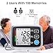 ALPHAGOMED Upper Arm Blood Pressure Monitor for Home Use 2 Cuff Sizes, 9-17'' & 13-21''Extra Large BP Cuff Automatic Digital Blood Pressure Machine 2 Users 180 Memories USB Cable 4 AA Batteries
