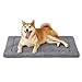 BEDSURE waschbar Hundematte Mittelgroße Hunde - 89x56 cm Hundekissen mittelgroße Hunde mit hochdichter Schaumstofffüllung, Sherpa-Plüsch waschbar Hundematratze, grau