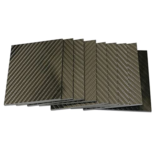 3K Plain Matte Glossy Carbon Plate Panel Sheets, 0.5-6MM 125X75Mm High Composite Hardness Material Carbon Fiber Board For R/C Model, 1PCS (Color : 1.0mm plain glossy)