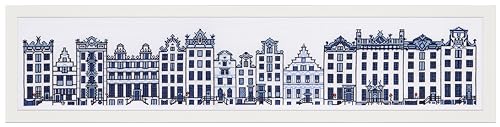 Image of Thea Gouverneur - Counted Cross Stitch Kit - City Street Amsterdam - Aida - 16 Count - Embroidery Kits for Adults - Crafts - DMC Embroidery Threads and Other Cross Stitch Supplies Included - 873A