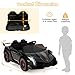 Costzon Ride on Car, Lamborghini Licensed 12V Battery Powered 4WD Sports Car with Remote Control, 3 Speeds, Hydraulic Doors, LED Lights, Towing Wheel, Horn, Music, Electric Vehicle for Kids Aged 3-8
