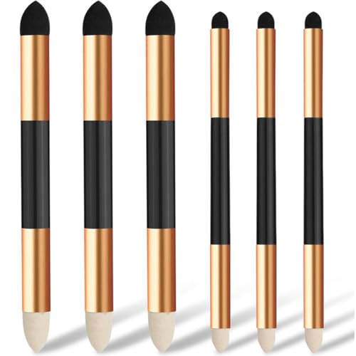 JYNXOR 6 pcs Gommes à Dessin en Éponge Stylos Éponges pour Mélange de Croquis Stylo à Effacer Accessoires de Dessin Stylo Mélangeur Pastel Lavable avec Double Tête, pour croquis, dessin artistique, Or