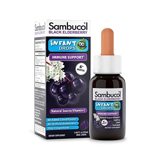 Sambucol Black Elderberry Infant Drops - Baby Elderberry Drops, Added Vitamin C, Sambucus Elderberry for Babies 6 Months and Up, Infant Elderberry Drops, Immune Support Vitamin C - 0.68 Fl oz