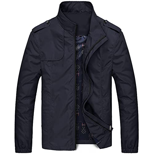 Bomber Jacket Men Casual Lightweight Windbreaked Soft Zip Up Slim Fit Outwear Coats Spring Fall Outdoor Outfits