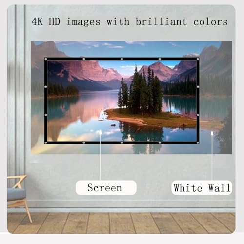 Pantalla de proyector de 84 pulgadas 4:3 portátil plegable miniatura 5