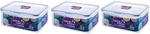 3 x Lock and & Lock Bacon Container with Tray 5.5L HPL836 by Lock & Lock