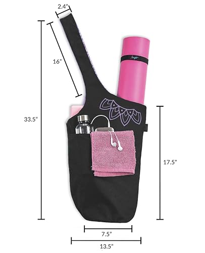 Yoga Mat Bag & Carrier with Pockets for Women - Image 3