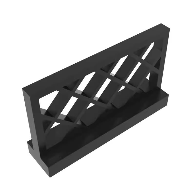 Gobricks GDS-882 Fence 1x4x2 50PCS Compatible with Lego Toy 3185 DIY Parts and MOC Components for Major Brick Brands Color:Black