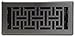Decor Grates AJH410-GM Oriental Floor Register, 4x10 Inches, Gun Metal