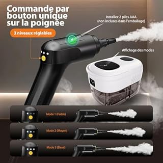 Nettoyeur Vapeur Haute Pression, Poignée Contrôlable 3 Niveaux, 15s Chauffage, 1.4L Steam Cleaner, Nettoyeur Vapeur Portable Pour Maison, Cuisine, Salle de Bain, Auto, Sols, Meubles