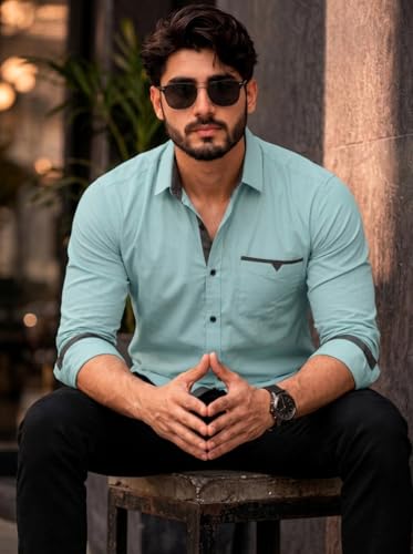 Image of Amazon Brand - INKAST Cotton Shirt for Men | Regular Fit Full Sleeve Casual Shirt | Stylish Formal Office Wear Shirts for Men | Soft Comfortable Breathable Cotton Fabric | Fashionable Office Wear