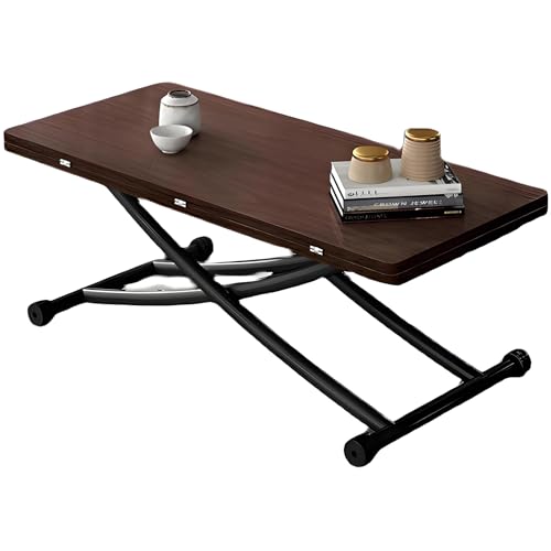 Mesa de centro elevable, mesa de comedor plegable multiusos con elevación neumática, fuerte capacidad de carga para un uso versátil