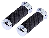 Lowrider Black Custom Swirl Velour Grips for Bicycle Handle Bars - 7/8' Handlebar - 1 Set