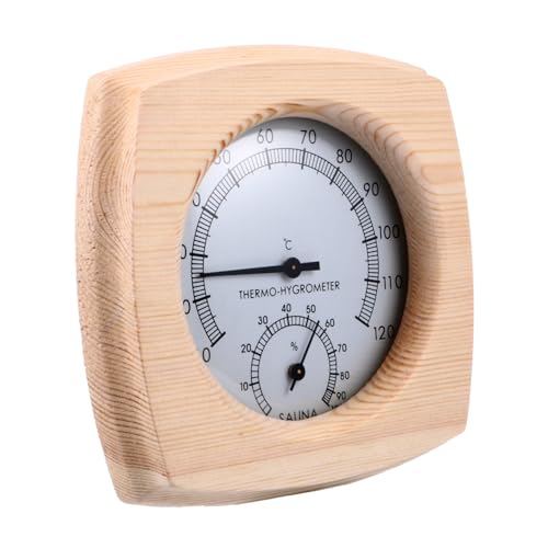 BCOATH 1pc Sauna Humidity Thermometer Wood Sauna Hygrothermograph Digital Humidity Temperature Meter Indoor Spa Thermostat Sauna Equipment Wood Sauna Room Hygrometer Wooden Mini