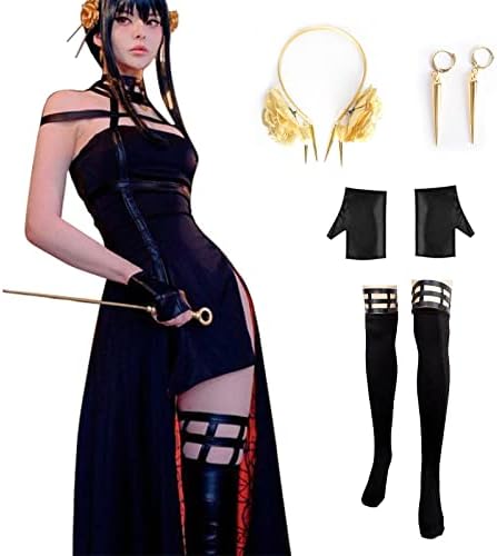 CR ROLECOS Costume Cosplay Yor Forger | Spy X Family Bunny Suit | Completo Coniglietta Con Accessori - 4