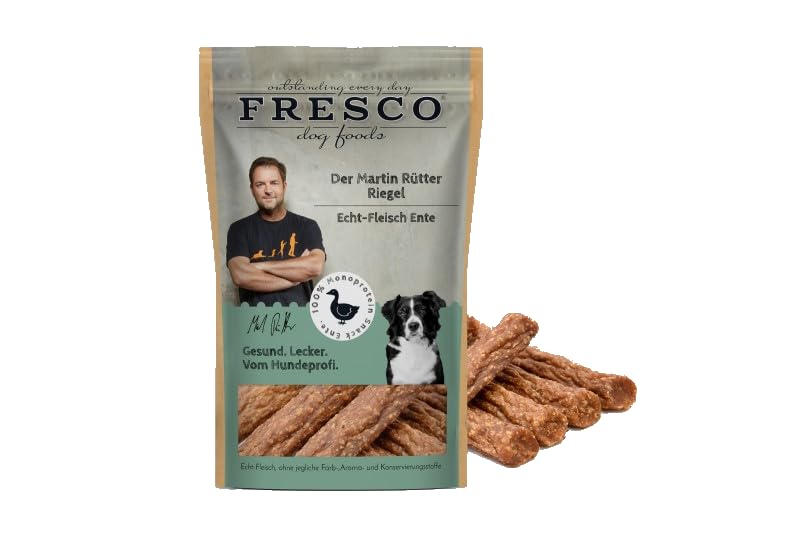 Fresco - Der Martin Rütter Riegel | Probierpaket aus 5 Sorten | Der Echt-Fleisch Monoproteinsnack | 5X 100g