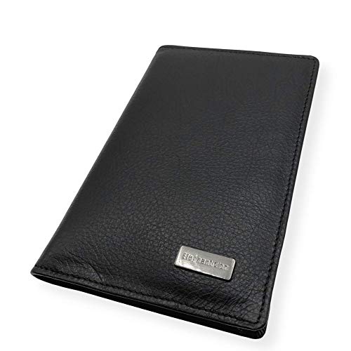 Chef Winner Porte Papier Voiture en Cuir - Organiseur- étui Carte Grise, permis, Carte d'identité, Cartes, très Complet, Cuir Souple pour Homme ou Femme (Noir1)