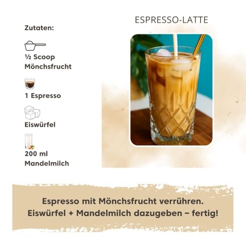 MAKECAKE Mönchsfrucht Süße – natürlicher Zuckerersatz ohne Stevia & Erythrit | vegan, ohne Zuckerzusatz, hitzestabil, ergiebig | Monk Fruit Pulver, 100 g