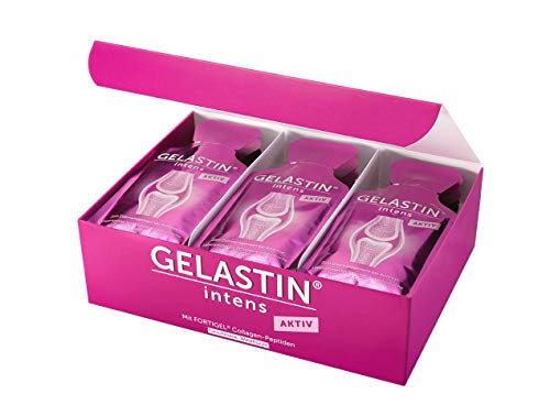 GELASTIN intens Aktiv Gel zur Einnahme bei Arthrose und Gelenkschmerzen (bilanzierte Diät), 1-Monatspackung, 30 kleine Portionsbeutel perfekt für Unterwegs Cover