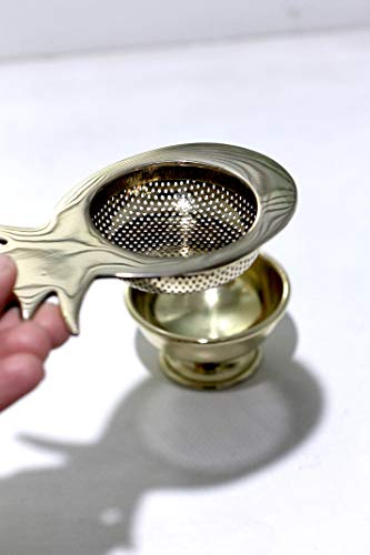Image of Mittal Teas | Pineapple Shaped Brass Strainer | Ideal for 2 Cups | Easy to Use | Perfect for Tea and Coffee with Long Handle for Firm Grip and Easy Straining. (Pineapple Strainer)