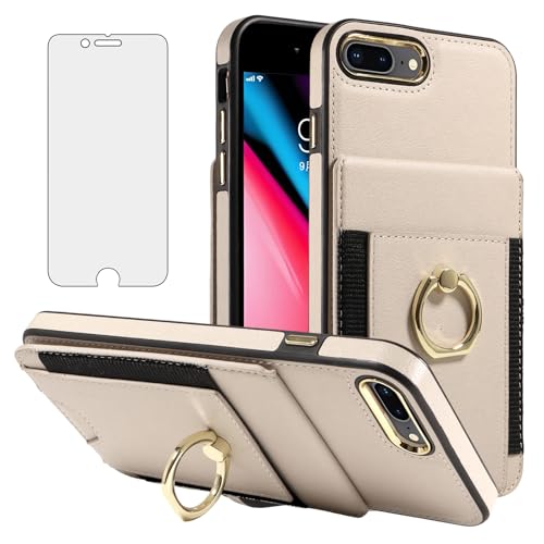 Étui iPhone 7 Plus / 8 Plus Asuwish portefeuille en cuir fin avec porte-cartes et blocage RFID