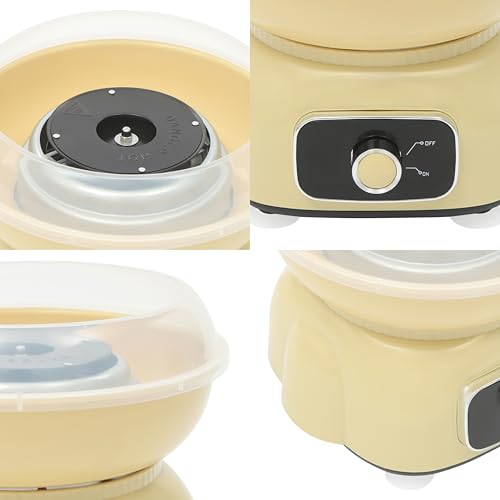 500W Klein Elektrischer Zuckerwattemaschine Set für Zuhause, Retro Cotton Candy Machine Zuckerwatte Maschine, Tragbar Gelb Zuckerwattemaschine Zuckerwattegerät Max. Temperatur: 180℃ – Bild 4